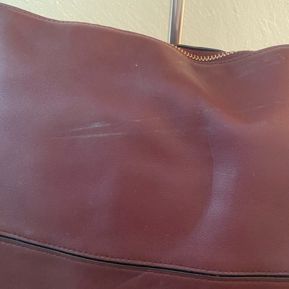 Lauren Ralph Lauren Deep Burgundy Shoulder Bag - Picture 9 of 16